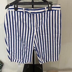 Polo golf Striped Blue & White Women’s Cotton Shorts